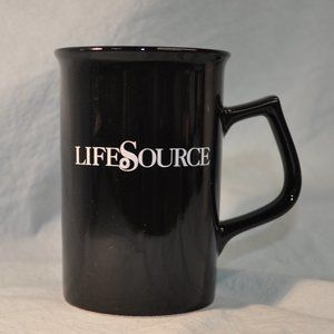 Life Source lifesource blood bank 10 oz black ceramic mug for vampires (44gw)